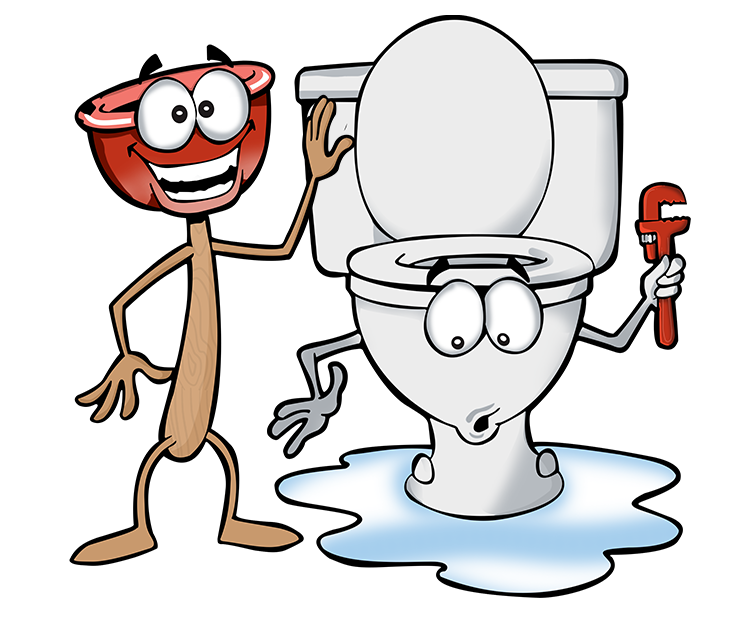 plunger and toilet logo